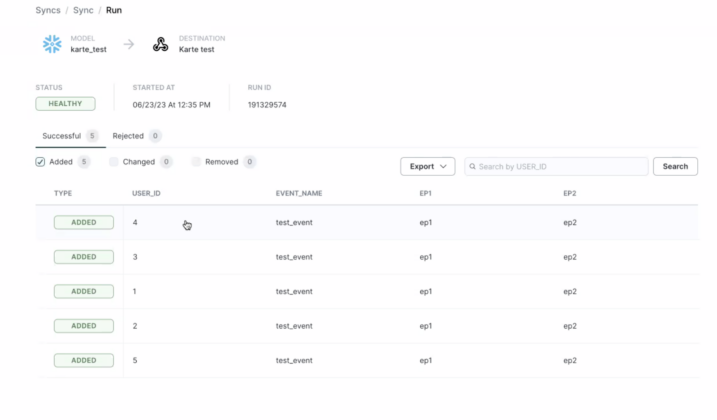 Hightouchを使ってDWHからKARTEに連携してみた-15