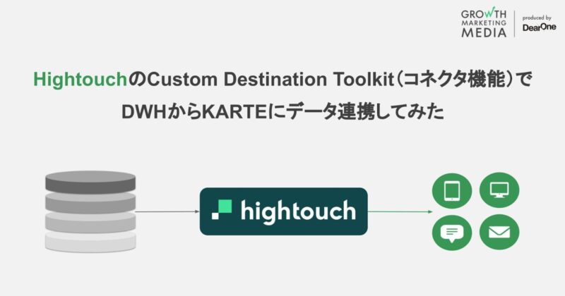 HightouchのCustom Destination Toolkit（コネクタ機能）でDWHからKARTEにデータ連携してみた-1