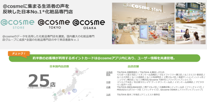 @socmeに集まる生活者の声を反映した日本No.1化粧品専門店