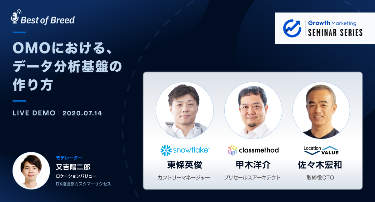 Snowflake、Classmethod、ロケーションバリューと共同セミナーを開催（7/14）