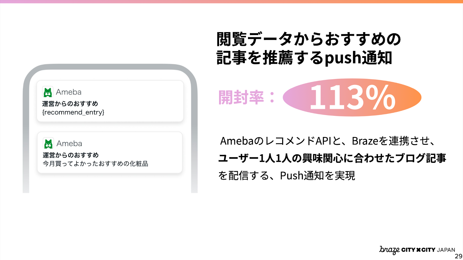 閲覧データからおすすめの記事を推薦するpush通知
