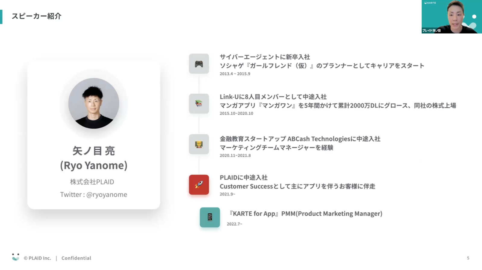 スピーカー紹介