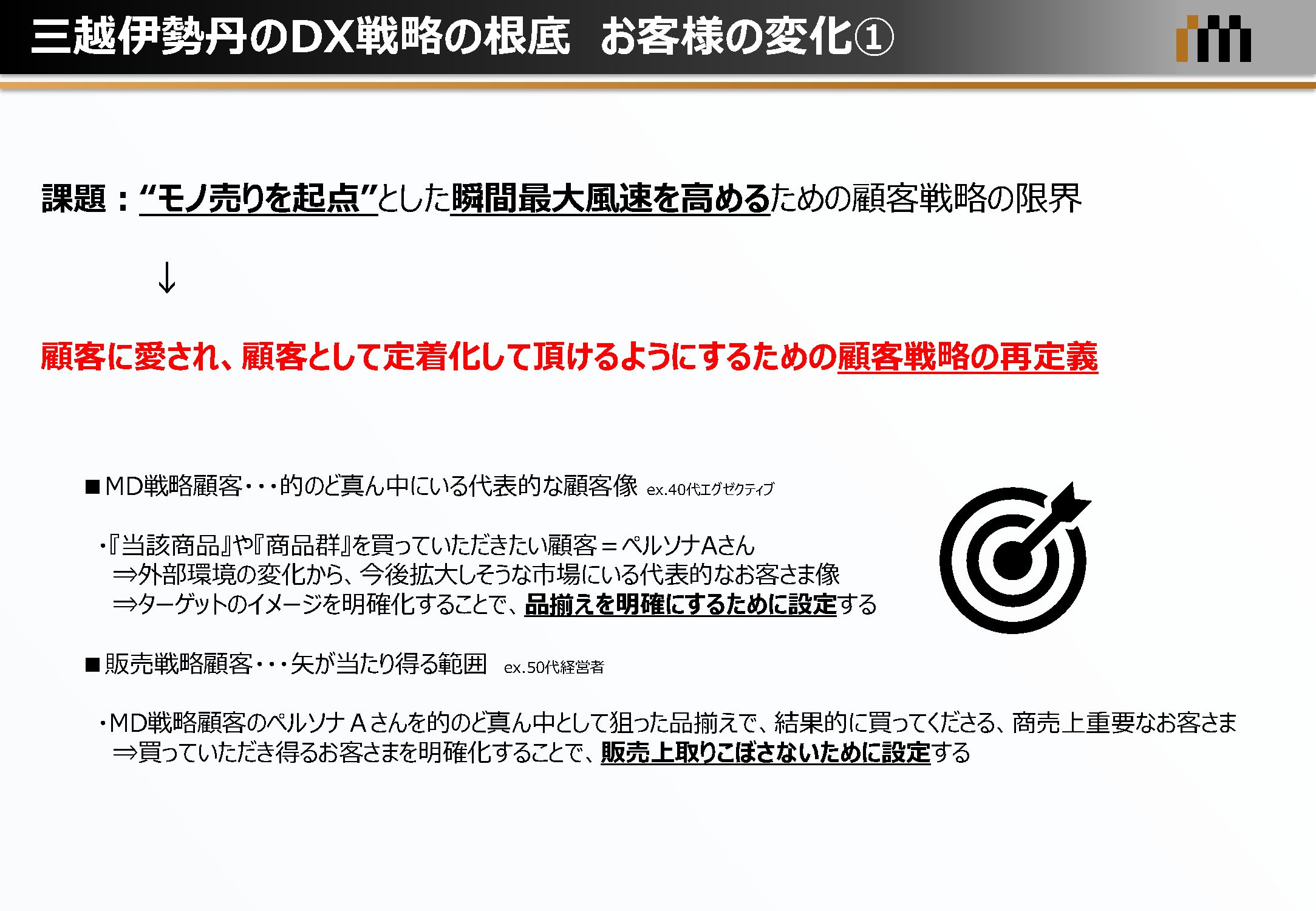 三越伊勢丹のDX戦略の根底 お客様の変化1