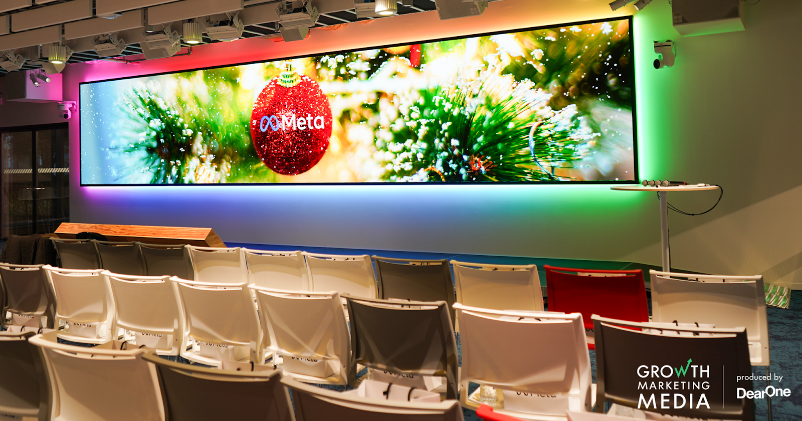 Metaオフィスのセミナールーム　開演前に撮影