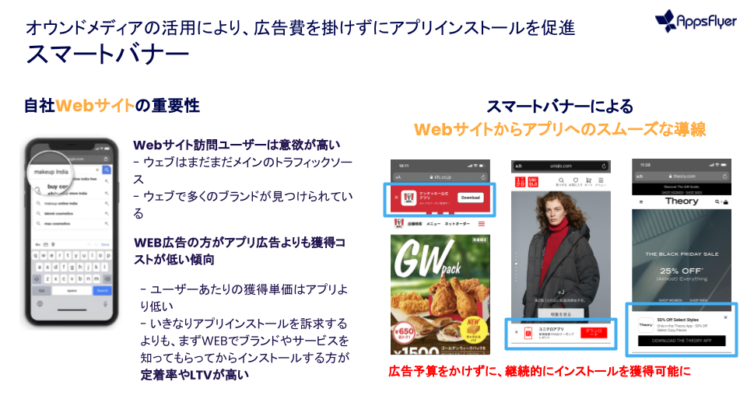 AppsFlyerスマートバナー