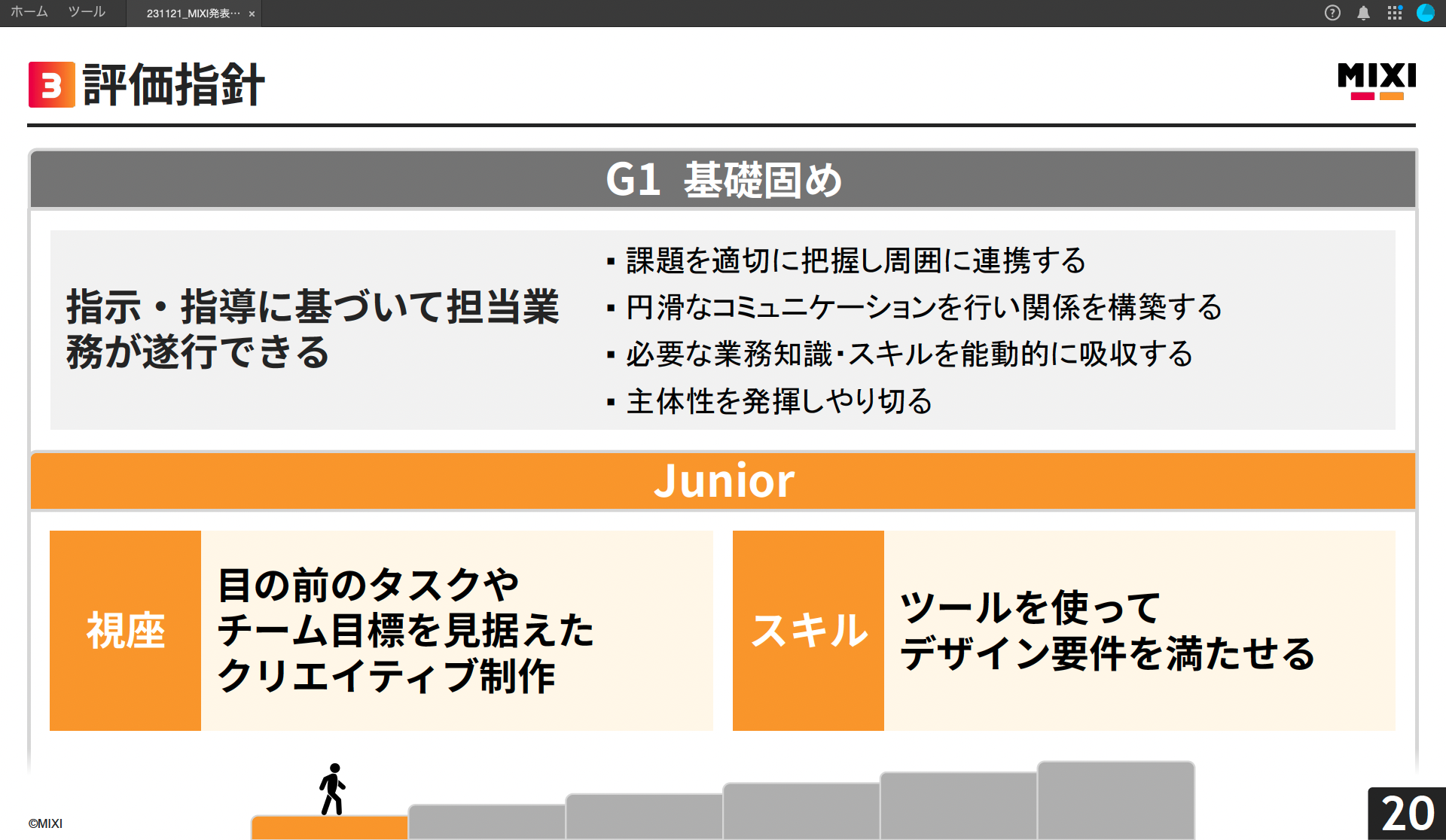 評価指針（G1）