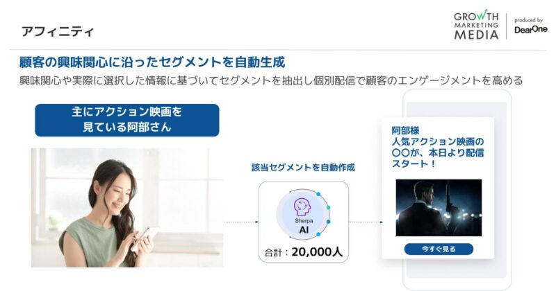 アフィニティセグメント機能