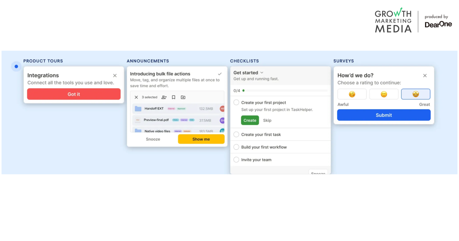 「ガイド＆サーベイ」機能
