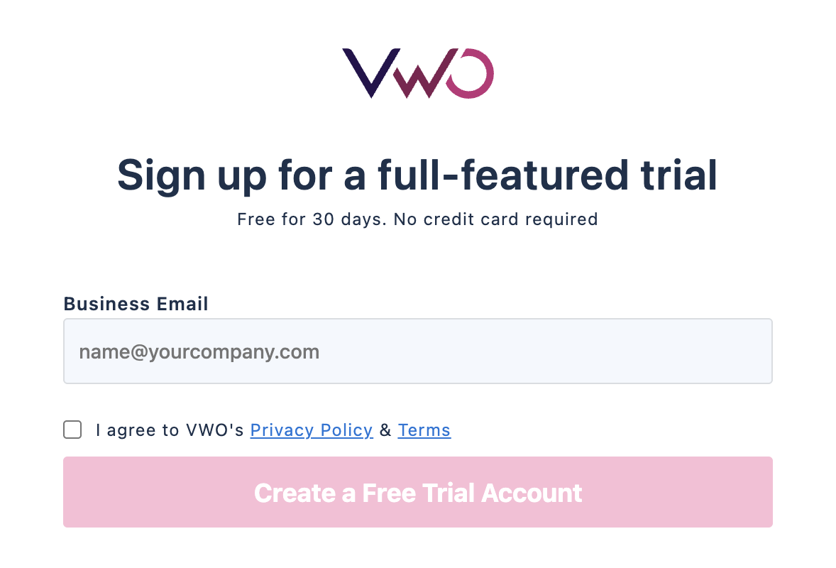 VWO ログインフォーム画像